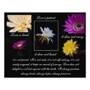 Impression Photo L'amour est Patient, l'amour est gentil fleur de C