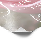 Impression Photo L'amour n'échoue jamais Bible Verse Citation Rose (Coin)