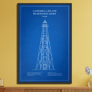 Impression Photo Lampe arrière de l'île de Gasparilla - Floride - A