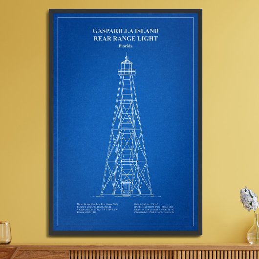 Impression Photo Lampe arrière de l'île de Gasparilla - Floride - A