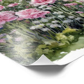 Impression Photo Lapin classique rose dans son jardin (Coin)