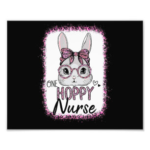 Impression Photo Lapin de lunettes de soleil roses léopard décoloré