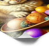 Impression Photo Lapin de Pâques Brown baroque avec oeufs (Coin)