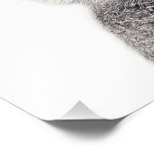 Impression Photo Lapin gris avec de longues oreilles roses (Coin)