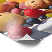 Impression Photo Lapins blancs avec paysage de fruits (Coin)