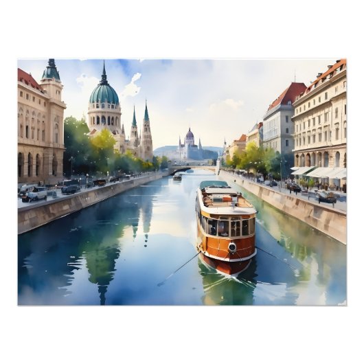 Impression Photo L'aquarelle de Budapest (Devant)