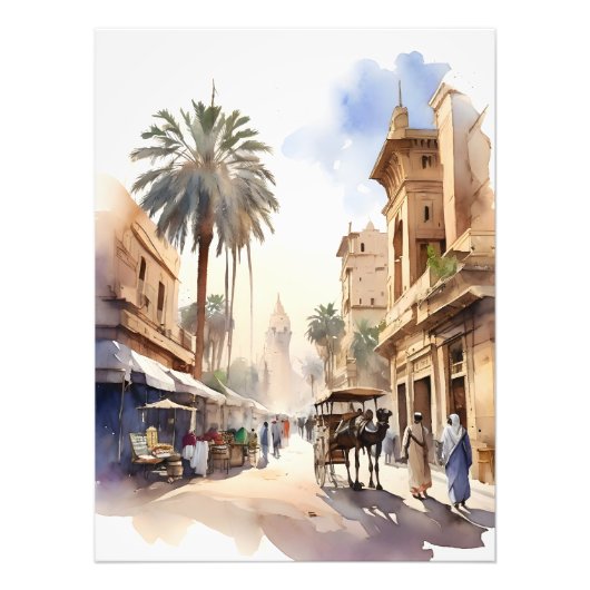 Impression Photo L'aquarelle du Caire (Devant)