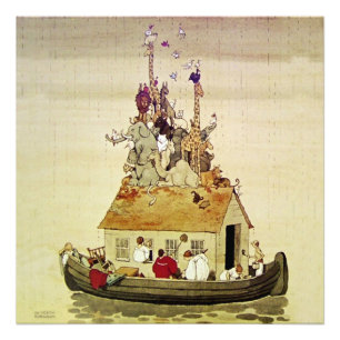 Impression Photo « L'arche de Noé » par W Heath Robinson