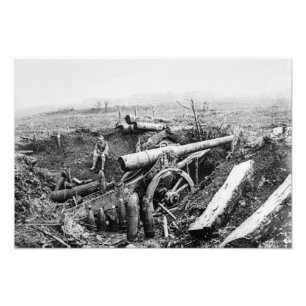 Impression Photo L'Argonne face Vintage de la Première Guerre mondi