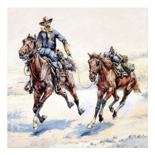 Impression Photo L'Arrière-selle vide, Art occidental de Frederic R