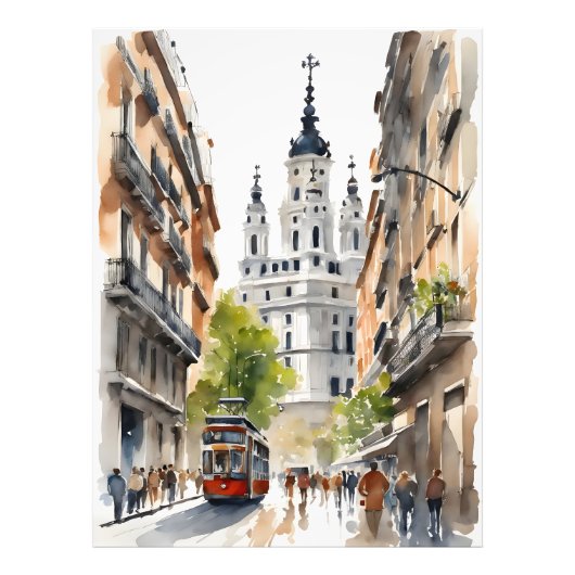Impression Photo L'art de l'aquarelle à Madrid (Devant)