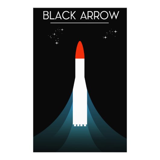 Impression Photo L'Art de l'espace de fusée Black Arrow britannique (Devant)