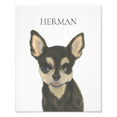 Impression Photo L'art du Chihuahua noir et tan (Devant)