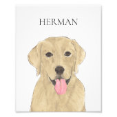 Impression Photo L'art du Labrador jaune personnalisé (Devant)