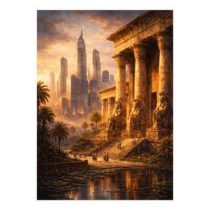 Impression Photo L'art du paysage futur de l'Égypte antique