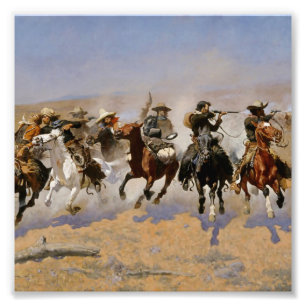 Impression Photo L'art occidental de Frederic Remington “Ruée vers