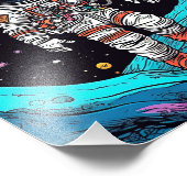 Impression Photo L'astronaute donne l'atterrissage de la lune aux e (Coin)