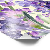 Impression Photo Lavande Violette Florale Jaune Baby Shower  (Coin)