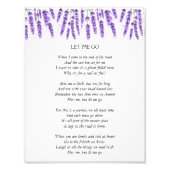 Impression Photo Lavender Funeral Celebration of Life Poem Sign (Devant)