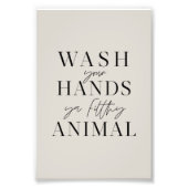 Impression Photo Lavez-vous les mains, saleté animal (Devant)