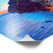 Impression Photo ldp POSITANO Côte Amalfi - coucher de soleil pris  (Coin)