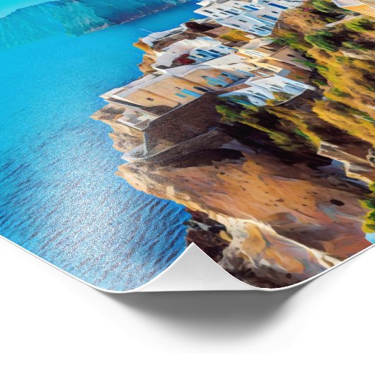 Impression Photo ldp SANTORINI - panorama - (Coin)