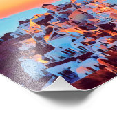 Impression Photo ldp SANTORINI - panorama - par nuit (Coin)