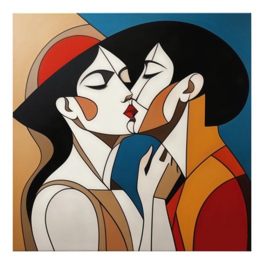 Impression Photo Le baiser Abstrait (Devant)