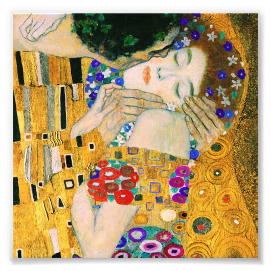 Impression Photo Le baiser de Gustav Klimt (Devant)