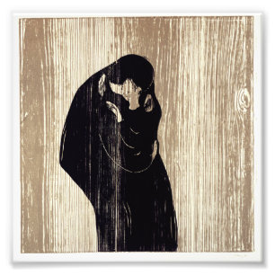 Impression Photo Le baiser de la lithographie d'Edvard Munch,