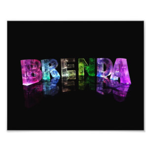 Impression Photo Le Brenda nommé dans les lumières 3D