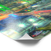 Impression Photo Le centre-ville de Dallas la nuit (Coin)