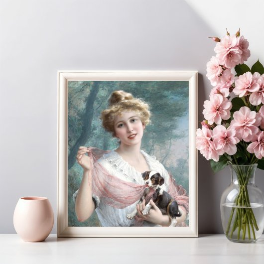 Impression Photo Le chiot espiègle par Emile Vernon