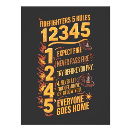 Impression Photo Le code des pompiers audacieux (Devant)