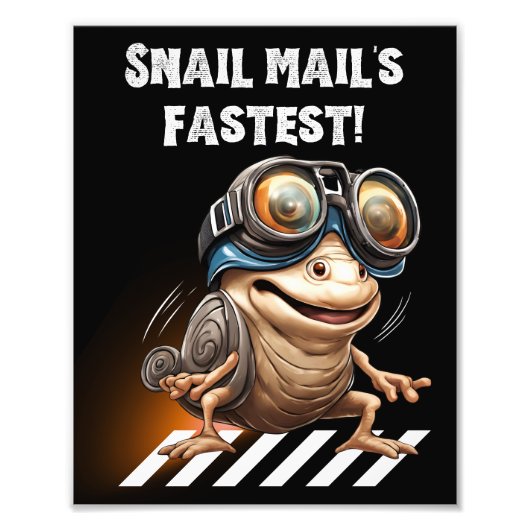 Impression Photo Le courrier d'escargot le plus rapide (Devant)