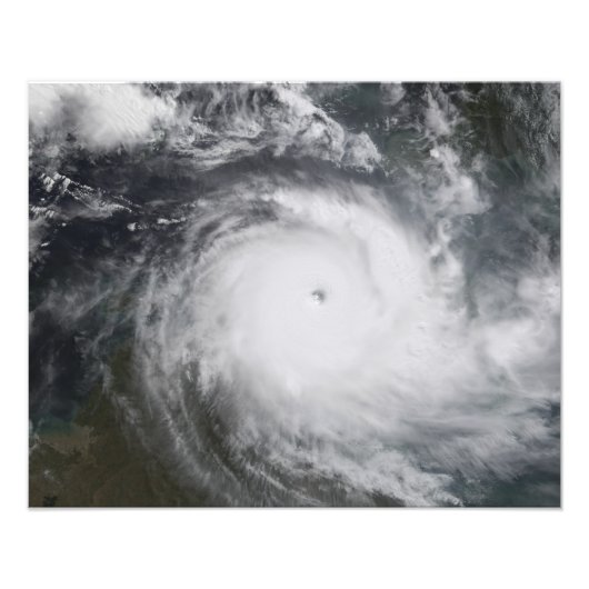 Impression Photo Le cyclone Monica dans l'océan Pacifique Sud (Devant)