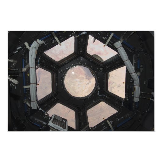 Impression Photo Le désert du Sahara visible par les fenêtres (Devant)