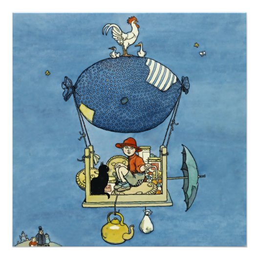Impression Photo « Le dirigeable » par W Heath Robinson (Devant)