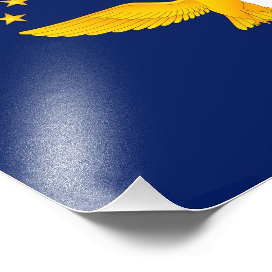 Impression Photo Le drapeau des Açores (Coin)