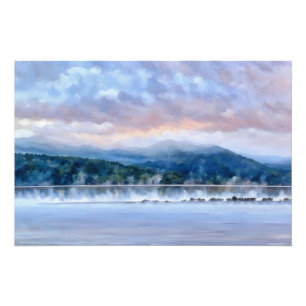 Impression Photo Le Grand lac Sacandaga et le pont de Batchellervil