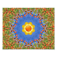 Le kaléidoscope bleu jaune orange Vintage