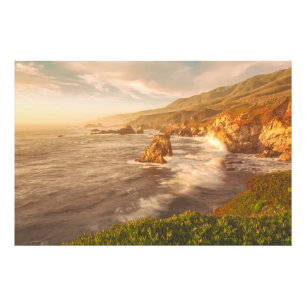 Impression Photo Le littoral californien en soirée