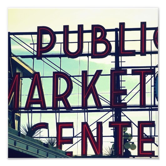 Impression Photo Le marché Pike Place de Seattle (Devant)