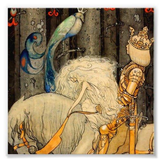 Impression Photo « Le Merle bleu » par John Bauer (Devant)