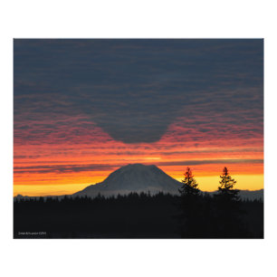 Impression Photo Le mont Rainier et son ombre dans le grand format