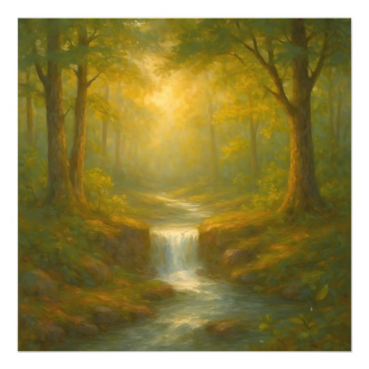 Impression Photo Le murmure d'une cascade dans la nature éternelle (Devant)