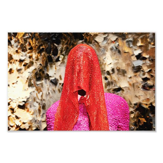 Impression Photo Le mystère voilé : Un jeu audacieux de couleur et (Devant)