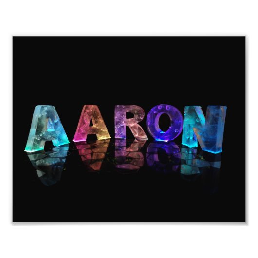 Impression Photo Le nom Aaron en lumières (Devant)