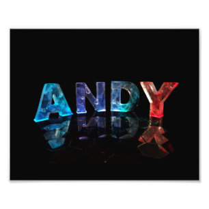 Impression Photo Le nom Andy en lumières