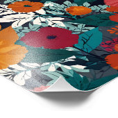 Impression Photo Le paradis floral vibrant (Coin)